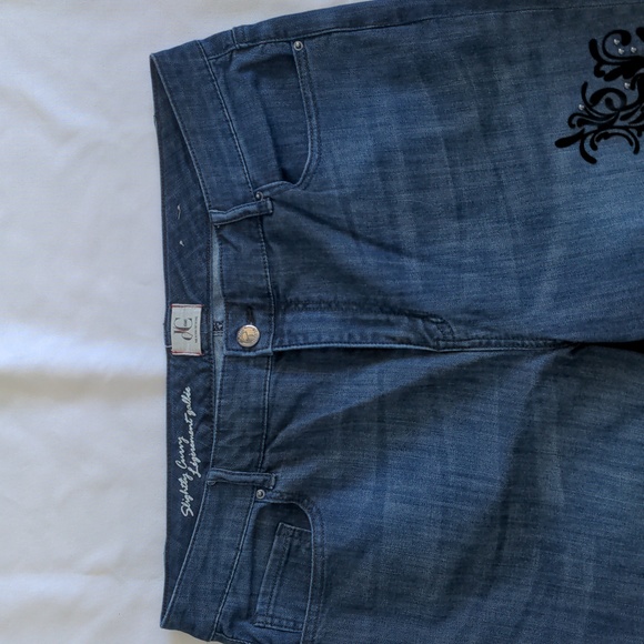 DC Jeans dark blue bootcut with velvet decals size 18 - Picture 5 of 10